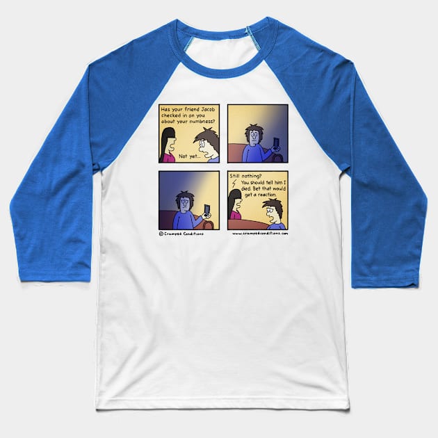 Friendship Baseball T-Shirt by crampedconditions